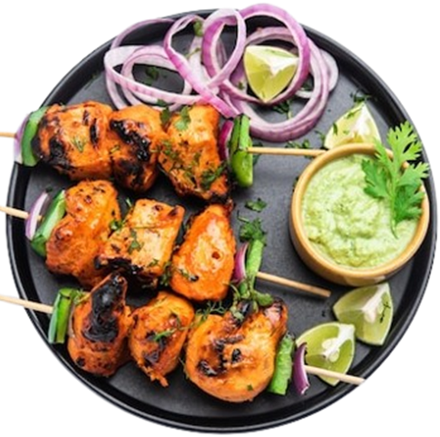 indian chicken tikka kebabs marinated spices yogurt roasted tandoor served with green chutney onion selective focus_466689 77115 removebg preview 1 e1727950756394