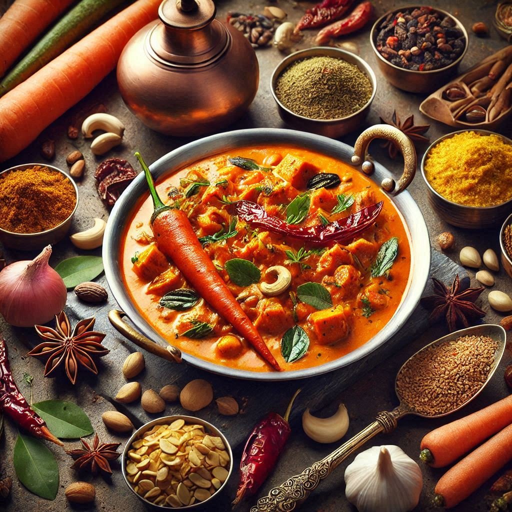 Indian recipe karri without flame effect