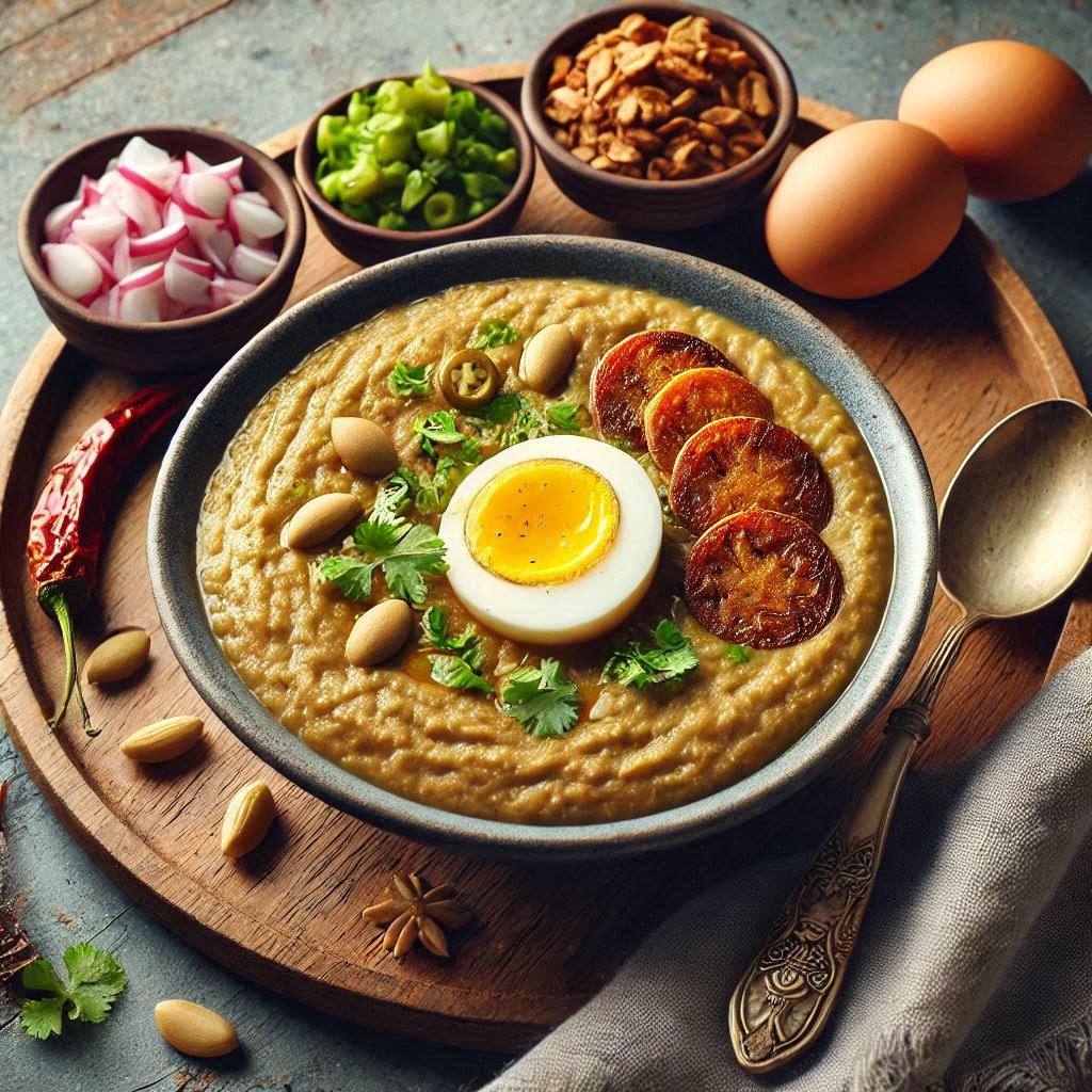 plain haleem dish in Pakistani style